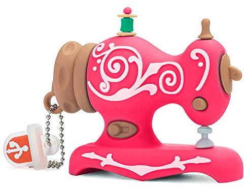 leizhan 32GB USB Stick Silikon Nähmaschine Cartoon 2.0 Flash-Memory Stick Pen Drive Laptop Computer PC Windows - Rosa