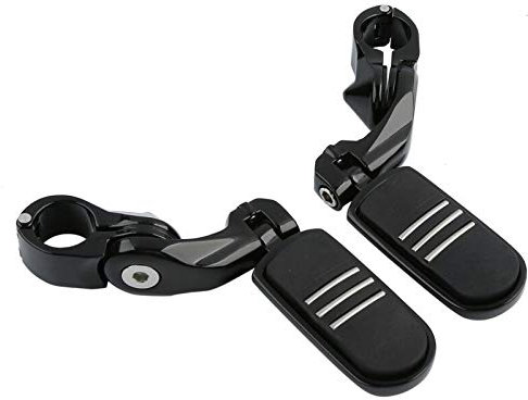 XMT-MOTOR Repose-pieds Universels 32mm de Moto Compatible avec Harley Road King FLHR 1995-2020 Road Glide 2015-2020 (Noir)