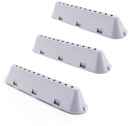 DL-pro Trommelrippe 22,5 x 5,3 x 4cm für Indesit C00533119 C00268109 Whirlpool Bauknecht 482000023096 Mitnehmerrippe Mitnehmer 12 Löcher für Waschmaschine Waschtrockner (3 Stück)