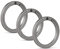 KeyUnity KA09 Anelli Portachiavi piatto in lega di titanio 3 pezzi, anello diviso a spinta laterale 25mm Facile accesso a chiavi, torce elettriche (3M)…