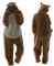 Dasongff Adulte Unisexe Animal Costume Cosplay Ours Combinaison Pyjama Outfit Nuit Costume d'animaux Pyjama Onesie Carnaval Halloween Fête de Noël Costume d'hiver en Peluche pour Femme et Homme