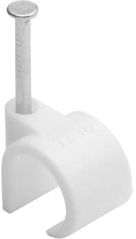Grapas Para Cable Ø 12 A 16 Mm Blanco Bolsa De 25