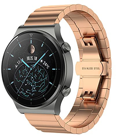 XINBOOBA 20mm Metal Acero Inoxidable Sport Correa de Reloj Replacement Correa para Huawei Watch GT3 42mm smartwatch