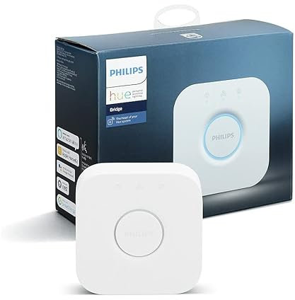 Philips Hue Bridge + 2 LED Bulbs, White & Color Ambiance, E27, 75W Equivalent, Bluetooth Compatible