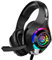 Tatybo Cuffie Gaming per PS4 PS5 PC Xbox One, Cuffia con Microfono Stereo Bass Deep, Luci RGB, Comode Cuffie Grandi, Cuffie per Mac Switch Laptop (Nero RGB)