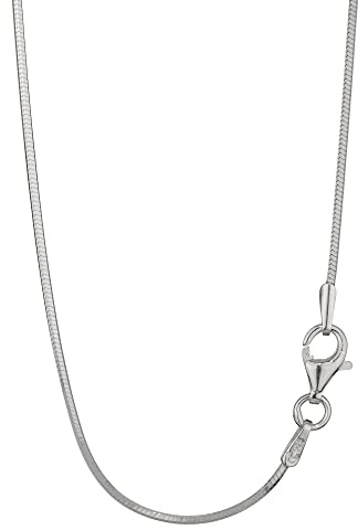 NKlaus Schlangenkette für Damen 925 Silber, Silber, 1,0mm 38cm, 1 Stück | Breite: 1,0mm; Gewicht: 3,8g; 3,8g; 3,8g