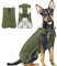 wasserdichte Fleece Warme Jacke Hundemantel, Hundejacke Französische Bulldogge Winter, Hunderegenmantel mit Sicheren Reflexstreifen, Hundepullover Fleece Kleine Mittelere Hunde, ArmyGreen M