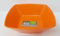 Foglish Home & Garden 4 x Eco Plastic Medium Square Bowls 16cm Pastel Colours Party Picnic Reusable (Orange)