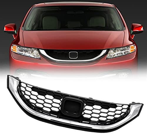 FORREC Rejillas Delanteras para Honda para Civic 2014 2015 Rejilla De Malla De Coche Rejilla De Parachoques Delantero