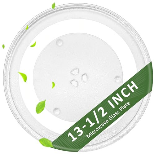 Piatto girevole in vetro per microonde da 34,3 cm, compatibile con microonde G-E Hot-point da 34,3 cm, WB39X10032, piastra in vetro per microonde, sostituisce AP4980539 PS3486810 JVM3106 WB49X10002 by