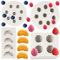 FCKEMLDS Moldes de gelatina en forma de fruta, fresa, naranja, frambuesa, arándano, moldes de silicona para decoración de pasteles, decoración de cupcakes, chocolate, caramelo, arcilla polimérica,
