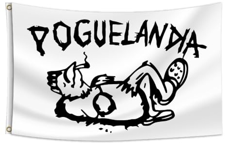 Poguelandia Drapeau de 9,6 x 1,5 m Double imprimé OBX Funny Chicken Flag Tapisserie OBX Bannière extérieure Bannière Pogue Life Poster avec 2 en laiton pour extérieur, jardin, université, dortoir,