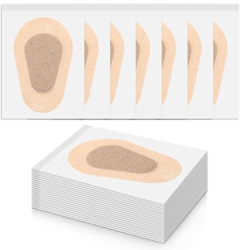 Dimeho 20 Pcs Adhesive Eye Patches Blackout Medical Eyepatch Sticker Disposable Non Woven Cotton Eye Shield Tape Easy Peeling Latex Free Eyecare Bandages Relieve Fatigue 3 × 2 Inches