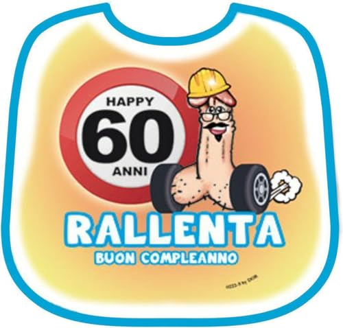 realGOOS Lätzchen Erbse Happy Birthday Happy Birthday 60 Jahre Scherzartikel für Erwachsene 18+