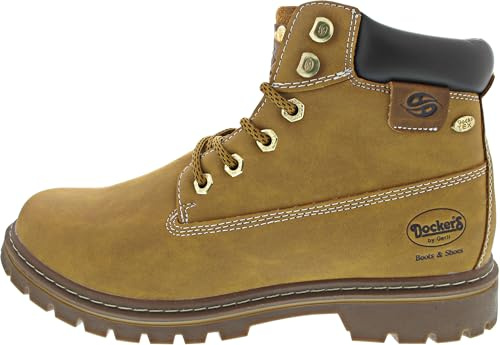 Dockers by Gerli Bottes de combat pour homme, chaussures de sport et d'extérieur imperméables, Golden Tan 910, 42 EU