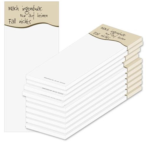 PRICARO Notizblock Spruch 05, magnetisch, 62x148 mm, 10 Stück