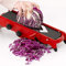 SMBAOFUL Cortadora de mandolina Picadora de Verduras Ajustable Cortadora de Alimentos multifunción, cortadora de Frutas y Queso con Protector de Mano con Juliana de 6/9 mm + 1 Rebanada de 6 mm +