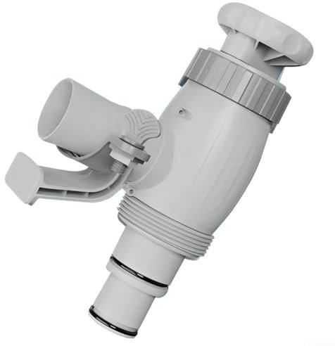 Pool Schlauch Adapter, Absperrventil für Pools, Pool Kolbenventil für oberirdischen Pool, Ersatzteile 2 in 1 Kolbenventil Pool Kits