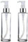 Lot de 2 flacons vides en verre transparent de 100 ml pour lotion et savon rechargeables
