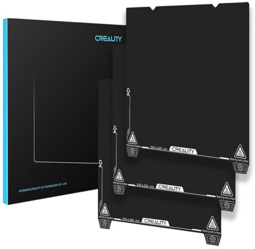 Creality Ender 3 V3 SE - Piastra di montaggio ufficiale, 3 pezzi, 235 x 235 mm, flessibile, rimovibile, in acciaio a molla per Ender 3 S1/3 S1 Pro/3 V2 Neo/3 V3/3 V3 Ke K1/K1c (senza base magnetica)