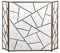 3 Paneele, Metall, zusammenklappbar, Netz, Kamingitter, 135 x 85 cm, großer Funkenschutz für Holzkohle/Holzfeuer/Grills, Antik-Bronze-Finish
