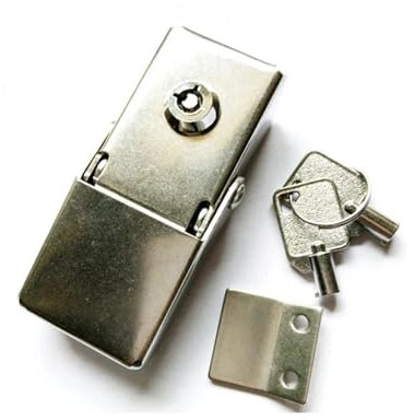 Edelstahl-Rohr-Haspe-Schlüsselschloss for Lichtbox, Airbox, Fenster, Auto, Bus, LKW, elektronischer Schrank, JA11 E, 1 Stück