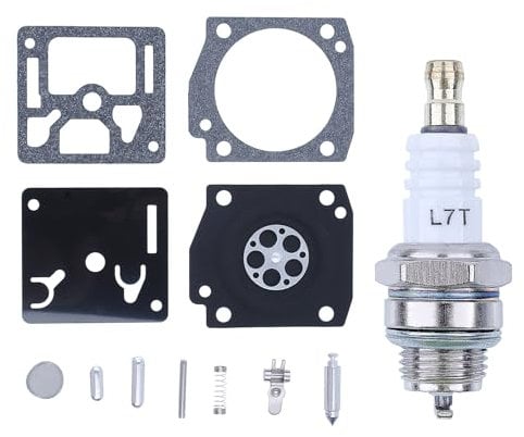 AUMEL Kit di riparazione carburatore con candela di accensione per Husqvarna 340 345 346XP 350 351 346XPT 351 353 P901 motosega sostituisce ZAMA RB-122 C3-EL17 C3-EL18 C3-EL32