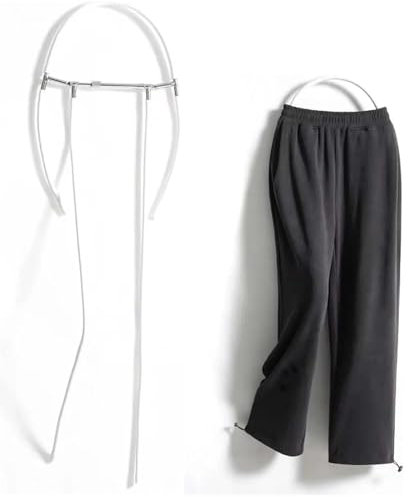 Gvqng Schneiderpuppe, Verstellbare Hosen-/RockbüGel FüR Schneiderpuppenkleidung, KleiderbüGel Mit Metallrahmen, AusstellungsstäNder FüR BekleidungsgeschäFte,Weiß