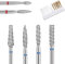 Oruola Lot de 6 embouts de ponceuse à ongles, embouts de ponceuse à ongles, embouts de ponceuse à ongles, embouts avec rainures en spirale pour ongles en gel, manucure et pédicure