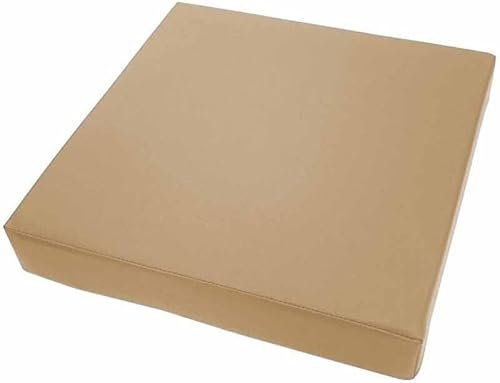 PU-Leder Sitzkissen für Stuhl Garten Stuhlkissen Quadratisch Outdoor Indoor Sitzkissen Stuhlkissen Sesselauflagen Sitzauflage Stuhl Esszimmerstuhl Pads für Hocker Garten Home Office(Colour7,50x50x5cm)