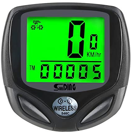 Kabelloser Fahrradcomputer mit Halterung LCD Hintergrundbeleuchtung Display Fahrradcomputer Multifunktions-Fahrradtacho für Rennräder Mountainbikes