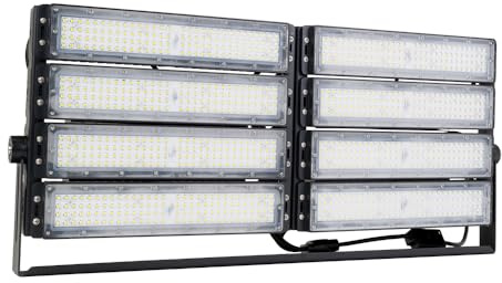 ENOVALITE LED Außenstrahler 800W 104000lm, 5000K Neutralweiß, IP66 | IK10 wasserdicht, Flutlicht Strahler für Stadionbeleuchtung, Baustelle und Sportplatz, robuste Industrieleuchte