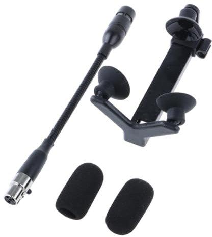 TTETTZ Instrument Microphone Kit with Clip and Gooseneck for Studio Use, 4 Pin for Shure
