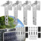 4x Balkonkraftwerk Halterung Balkon mit 3mm verdicktes Edelstahl 304, verstellbare Balkonhalterung für Solarmodule, Solarmodul Halterung Balkon für eckig rund Geländer, Balkonkraftwerk Befestigung