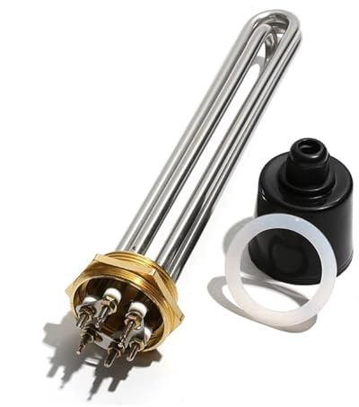 Élément chauffant, chauffe-eau électrique DN32 DN40 DN50 élément chauffant à immersion SUS304 380V Booster tubulaire(DN40 47mm 1.5inch,380V_6KW 240MML)