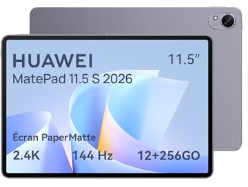 HUAWEI MatePad 11.5 S 2026 Tablet con Display PaperMatte ultra-luminoso 2.8K 144Hz, 12+256GB, Batteria da 8800 mAh, SuperCharge 40W, WiFi 6+, Bluetooth 5.2, Notes, GoPaint, Garanzia di 30 mesi