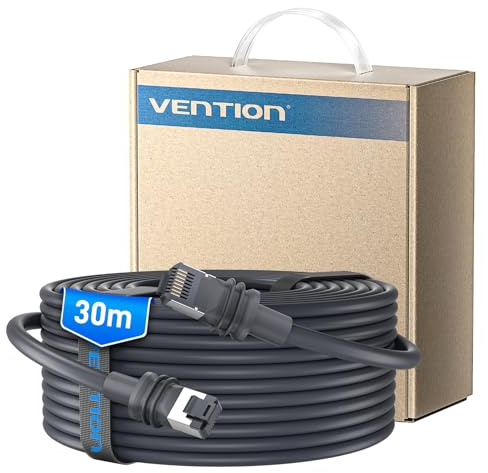 VENTION Starlink Gen 3 Kabel 30m – Hochwertiges wasserdichtes Ethernet-Verlängerungskabel, UV-beständig mit robustem Außenmantel, Ersatzkabel für Starlink Standard Actuated Gen 3 / Satellite V3