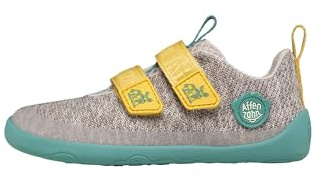 Affenzahn Halbschuh Knit Happy | Mit Klettverschluss, vegan, rutschfest, flexibel, reflektierend und besonders leicht, erhältlich in den Größen 21 bis 32