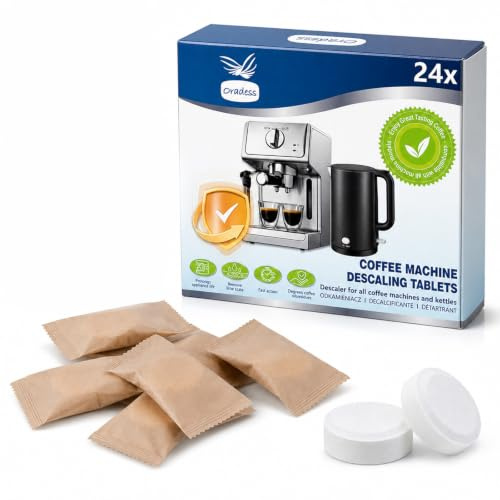 30 Pastilles de Nettoyage pour Machine à Café - Comprimés Détartrants pour Machines Automatiques, 3-en-1 Fiable Détartrage, Nettoyage et Protection