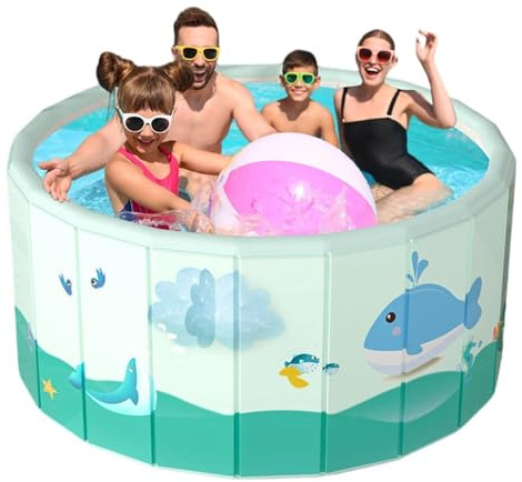 Piscina Pieghevole Per Bambini, Vasca Portatile Non Gonfiabile, Piscina Per Bagni Per Cani E Animali Domestici, Per Esterni Giardino Cortile Spiaggia Feste All'Aperto Adulti Bambini