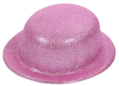 Alsino Glitzer Disco Melonen Hut Partyhut Glitzerhut Melone, Variante wählen:MEL-10 Glitzer rosa
