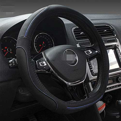 HONCENMAX D Typ Fahrzeug Lenkradabdeckung Auto Lenkradschutz D-Form Durchmesser 38cm (15 ) [Flacher Boden]