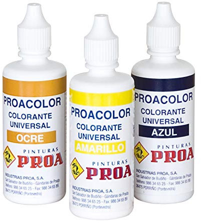 COLORANTE UNIVERSAL PROACOLOR. Violeta. 40 ML. Tinte para pinturas plásticas, esmaltes al agua y esmaltes sinteticos al disolvente.