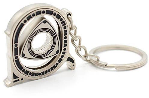 VmG-Store Rotor - Porte-clés en forme de moteur à piston rotatif - Argent mat