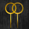 Cake-Topper Doppelringe Acryl gold