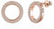Kamise Ohrstecker Silber 925 Damen, Rose Gold Kreis Ohrringe Stecker, 925 Sterling Silber Round Ohrstecker Ohrringe mit Zirkonia, 11mm Klein Hypoallergen Knorpel Ohrring, Silberschmuck für Mädchen