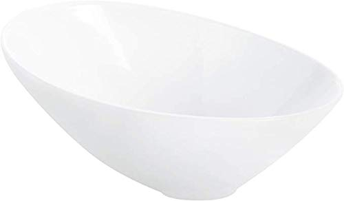 EKM Living ASA Schale asymmetrisch, weiß VONGOLE L. 15,5 cm 91051005 ! Vorteilsset beinhaltet 2 x den genannten Artikel und Set mit 4 Edelstahl Strohhalme