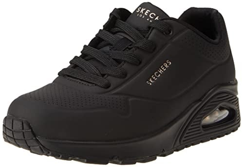 Skechers Women's Skecher Street Women's Uno - Stand on Air Sneaker, Black, 7 UK Wide