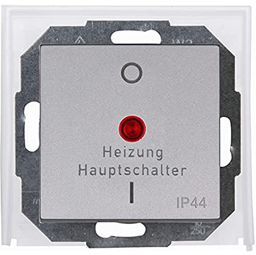 Kopp Heizungshauptschalter Athenis Unterputz-Feuchtraum Heizungs-Hauptschalter, stahlfarben, 699747082