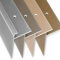 Profilo per bordi per gradini di sicurezza, forma a F, profilo paragradino per scale, per pavimenti con altezza di 7-8 mm, con Materiale di montaggio, Lunghezza: 100 cm, Altezza: 53 mm, Colore oro